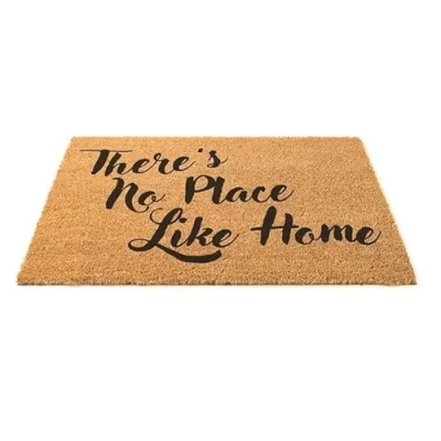 Image of rapide Coir Door Mat There&#039;s No Place Like Home 60x40cm Durable Natural Fibers