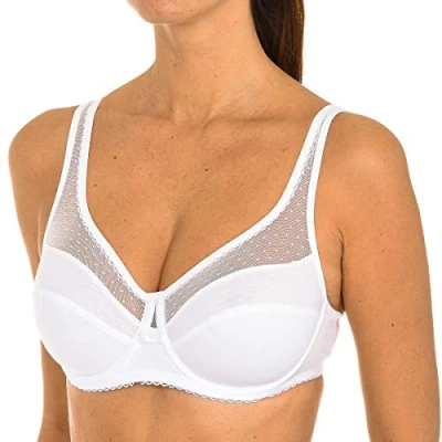 Image of DIM Generous Organic Cotton Underwire Bra 00ASF for Women White