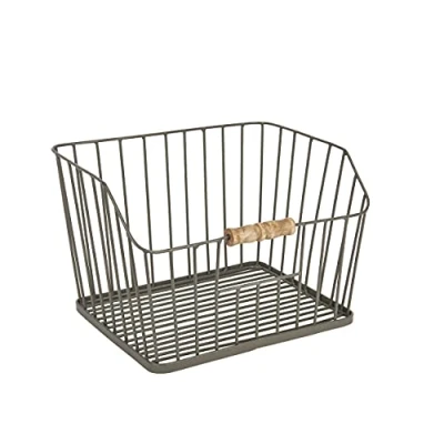 Image of Living Nostalgia Large Stackable Wire Storage Basket