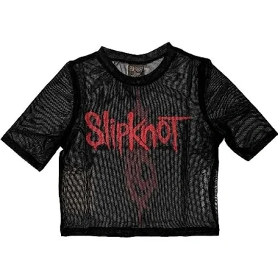 Image of Paradiso Clothing Slipknot BAND LOGO BACK Print Tshirt, Women&#039;s, Size: XS, Black