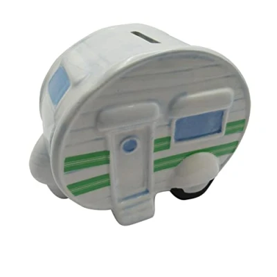Image of Caravan Money Box Collectable (Ceramic Novelty Piggy Bank Unusual Unique Gift Vintage)
