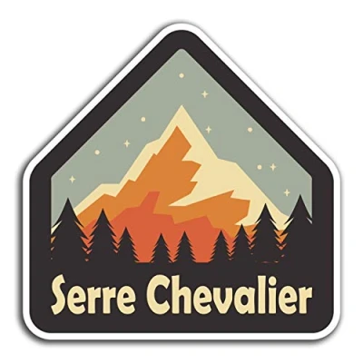 Image of 2 x 10cm Serre Chevalier France Vinyl Stickers Sticker Laptop Luggage #32629 (10cm Wide)