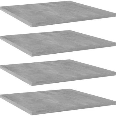 Image of vidaXL Bookshelf Boards 4 pcs Concrete Grey 40x40x1.5 cm Engineered Wood