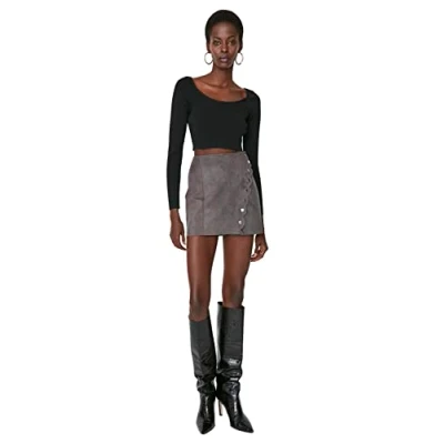 Image of Trendyol Skirt Gray Mini
