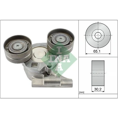 Image of 1731713, 1739581, 1751007, 1766642, BK3Q6A228BC Tensioner Lever, v ribbed belt INA 534 0682 10 65,1mm 30,2mm FORD: Transit Mk6 Van