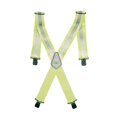 Image of Custom Leathercraft CLC Hi Viz Gear 14110 Heavy Duty Suspenders, Yellow