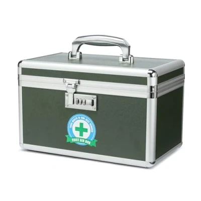 Image of Medication Lock Box with Combination, Lockable Medicine Storage Box, Empty First Aid Security Medical Organizer, Multipurpose Locking for Home and Outdoor (Green, Medium)