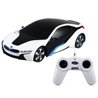 Image of Rastar 48400 BMW I8 Remote Control Car, Black &amp; White, 1:24 Scale