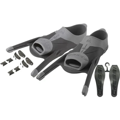 Image of Cressi Gara Modular Foot Pocket, Black/Grey, 36/37