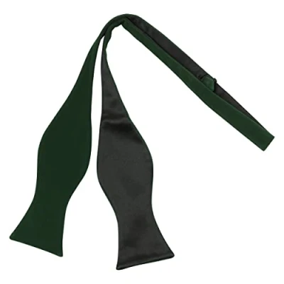 Image of King &amp; Priory Dark Green Velvet Self Tie Bow