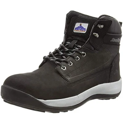 Image of Portwest Steelite Constructo Nubuck Boot S3 HRO, Size: 4One Size, Colour: Black, FW32BKR40