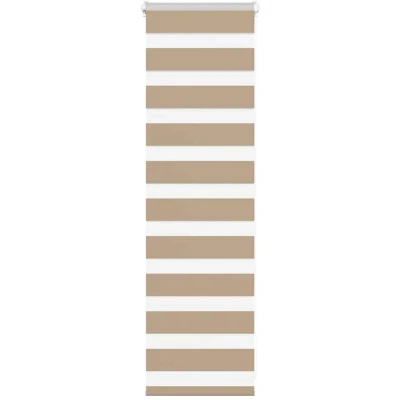 Image of vidaXL Zebra Blind Sand Brown 45x100 cm Fabric Width 40.9 Polyester
