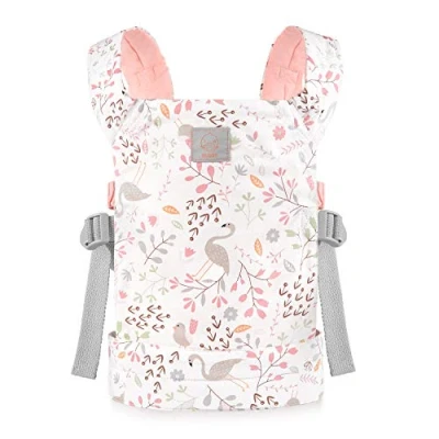 Image of GAGAKU Baby Doll Carrier Soft Cotton Stuffed Toy Accessories for Kids Pink (Flamingo)