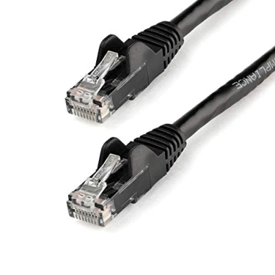 Image of StarTech.com 2m CAT6 Ethernet Cable Black CAT 6 Gigabit Wire 650MHz 100W PoE++ RJ45 UTP Category Network/Patch Cord Snagless w/Strain Relief Fluke Tested UL/TIA Certified (N6PATC2MBK)