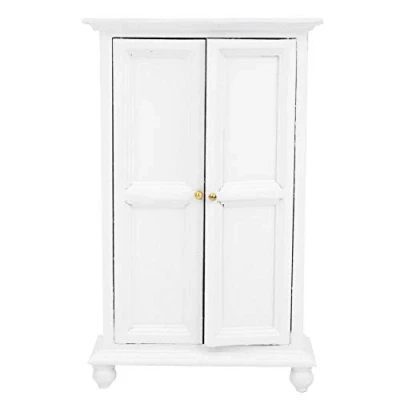 Image of 1:12 Wooden Cabinet Drawer, White Miniature Bedroom Furniture Toy Mini Display Doll House Decoration Accessories for Kids Educational Pretend Play Toys Gift