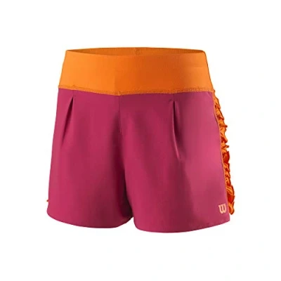 Image of Wilson Girls&#039; Shorts, CORE 2.5 SHORT, Polyester, Red (Granita), Size XS, WRA783603XS