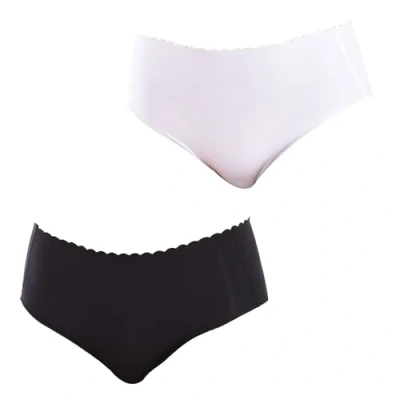 Image of DIM Women&#039;s Culotte Haute Body Touch Coton X2 Underwear, Black White, S (Pack of 2)