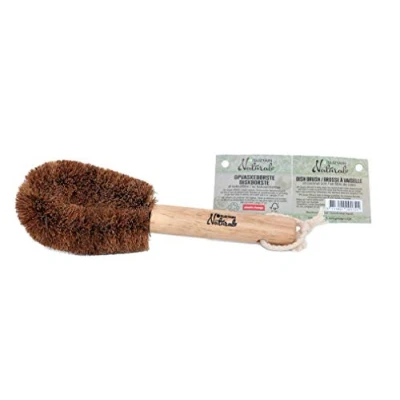 Image of Suztain Dish Brush Of Coconut Husk With Wood Rubber Tree Handle