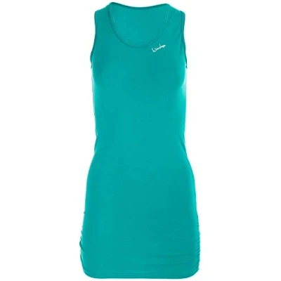 Image of Winshape Women&#039;s Fitness Leisure Long Top Slim Style Tank Top, Womens, WTR15 OCEAN GREEN XS, Ocean/Grün, XS