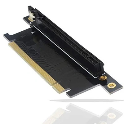 Image of GINTOOYUN Pci E 16X Riser Card,PCI Express 3.0 Extension Cable 90 Degree High Speed Card 20mm