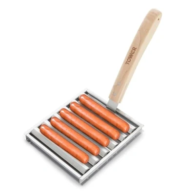 Image of Tower Hot Dog Roller with Wooden Handle