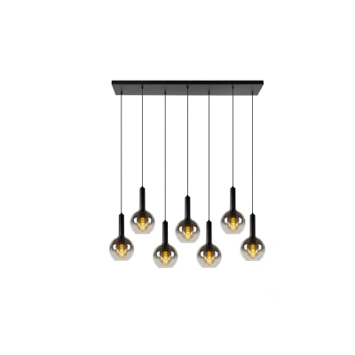 Image of Marius Modern Bar Pendant Light 7xE27 Black