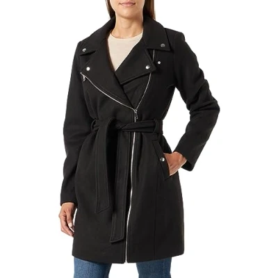 Image of Bestseller A/S Women&#039;s Vmpop Boos Biker Coat, Schwarz, S