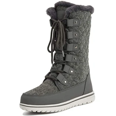 Image of Polar Boot Womens Tall Durable Faux Fur Winter Rain Snow Waterproof Outdoor Calf Boots 6 GRE39 AYC0534