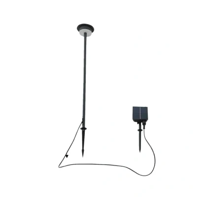 Image of Lindby LED solar light Lyris, set of 3, black, aluminium, 3,000K