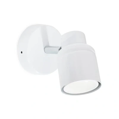 Image of Single Spotlight Adjustable GU10 Wall Light/Ceiling Light IP44 Rated Bathroom Lamp Spot White + LED Bulb 6500K Cool