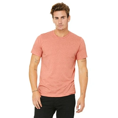 Image of Bella+Canvas Unisex Heather CVC Short Sleeve T Shirt Sunset S