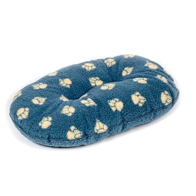Image of Danish Design Harbour Paw Sherpa Fleece Quilted Mattress Grey Dog Bed for Adult/Senior/Puppy Beds 40in
