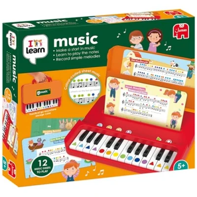 Image of I Learn Music Learning Games For Kids Musical Notes and Record Melodies Includes 12 Sheets of Popular Children’s Songs Practical Carry Case Ages 5 Years Plus Jumbo