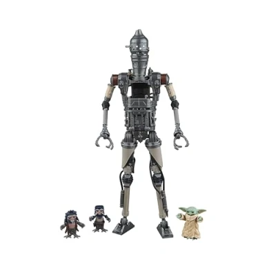 Image of Star Wars The Black Series IG 12 &amp; Grogu, Mandalorian Deluxe Collectible 6 Inch Action Figure 2 Pack