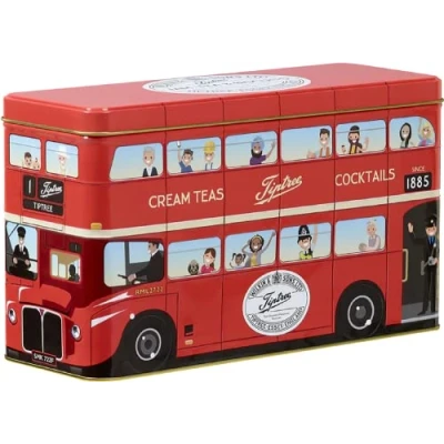 Image of Tiptree Jam Preserve, Tea &amp; Shortbread Selection in Double Decker Bus Tin Gift Set 1194g