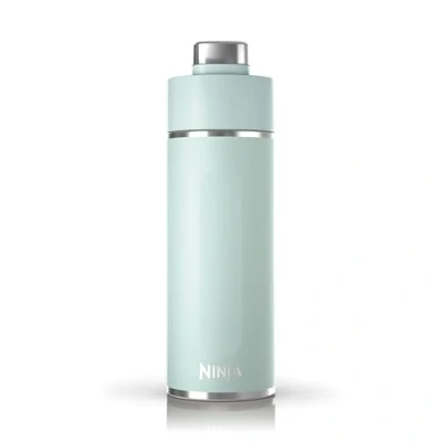 Image of Ninja Thirsti Water Bottle and Flask 700 ML With Leak Proof Lid, Designed For Carbonated, Hot &amp; Cold Drinks, Ideal Travel Sports, Triple Insulated, Stainless Steel Bottle, Mint, DW2401EUUKMT