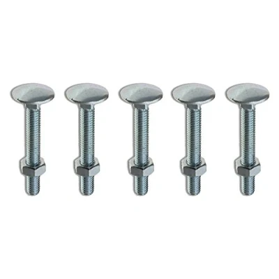 Image of M10 x 140mm Cup Square Bolt &amp; Hex Nut 5 Pack