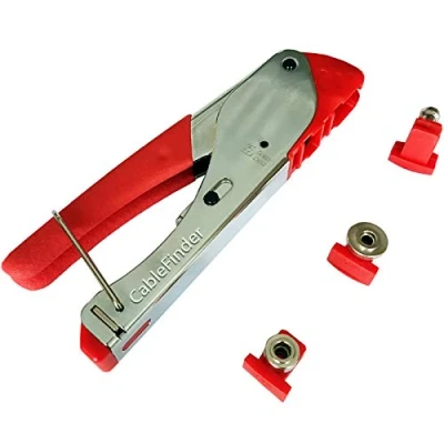 Image of F Type BNC &amp; RCA 3 in 1 Coaxial Compression Crimp/Crimper/Crimping Tool RG59 RG6 Screw Connector CCTV Sky Sat Coax Cable End
