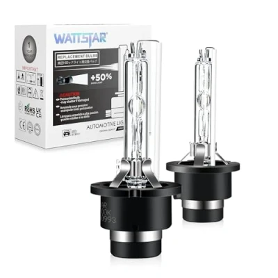 Image of Wattstar Replacement Bulb, D2S 6000K,Headlight, OEM Quality, 35W HID Headlight, Xenon Bulbs (pack of 2)……