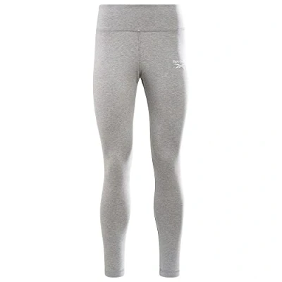 Image of Reebok Womens Identity Leggings, Medium Grey Heather/White, XS EU