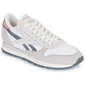Image of Reebok Classic Unisex Trainers, Size: 9.5, White/moonstone/grey 5 Leather and textile