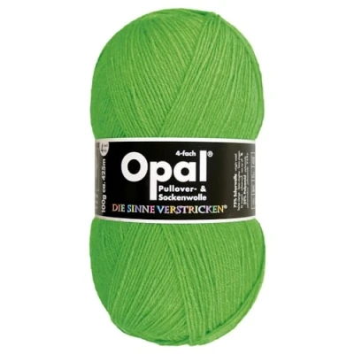 Image of Frida&#039;s Wollhaus Opal 100 g Plain 4 Ply Sock Yarn Stockings Knitting Felt Free Wool 35 Colours (2011 Neon Green)