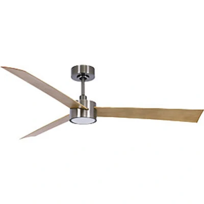 Image of Beacon Lighting ceiling fan Light Climate IV nickel/teak quiet