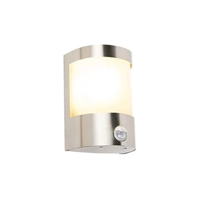 Image of Modern Outdoor Wall Light Stainless Steel Motion Sensor IP44 Mira