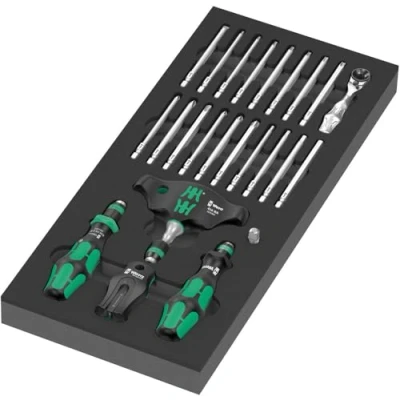 Image of Wera 9752 Thermoformed Foam Kraftform Kompakt with Ratchet Function Set 1, 24 Pieces