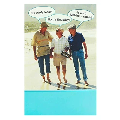 Image of UK Greetings Birthday Card for Him/Friend Age Joke Design, Blue, 149mm x 229mm