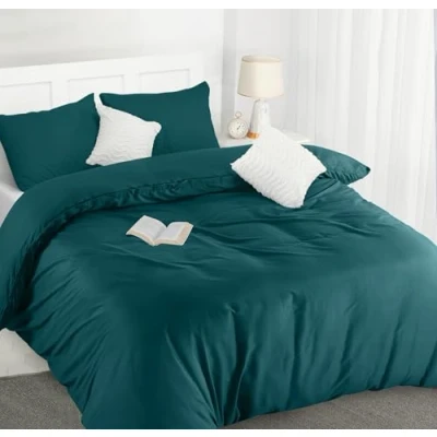 Image of Utopia Bedding Duvet Cover Double Soft Microfibre Polyester with Pillow cases Quilt Set (Teal)