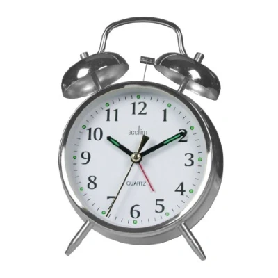 Image of Acctim 12997 Saxon Quartz Alarm Clock, Chrome