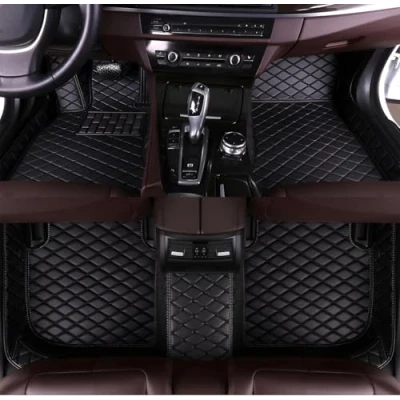 Image of YUANXJUN All Inclusive Car Floor Mats, for VW Touran 7seats 2006 RHD Waterproof Non Slip Antifouling Front Rear Foot Pads Mats.