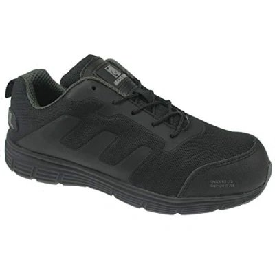 Image of New Mens Leather Lightweight Composite Toe Cap Safety Shoes Trainers Womens Work Ladies Boots (7 UK) Black
